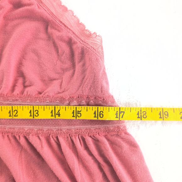 Victoria's Secret Babydoll Cami Shorts Lace Trimmed Nightie Set Women's XLCoral - Picture 5 of 8